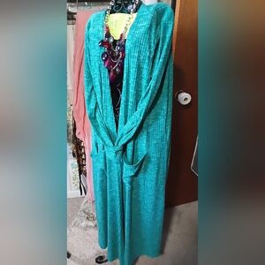 LuLaRoe Blue Cardigan Duster Kimono Size Medium
